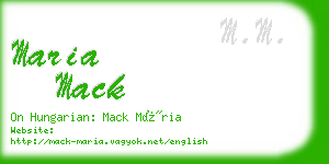 maria mack business card